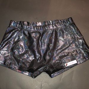 Black sparkly cheer spanks brand: Crazy pants